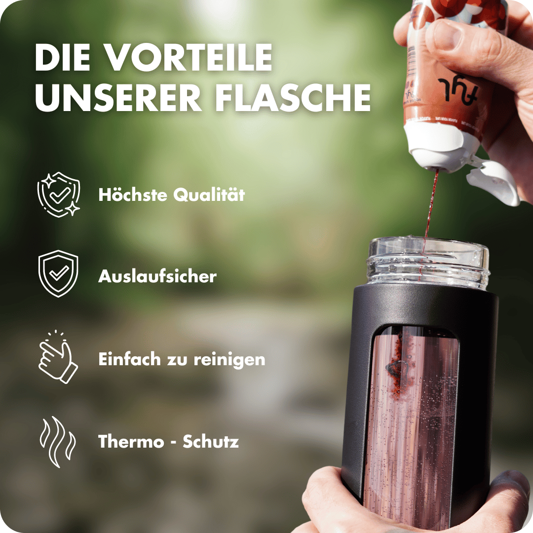 fyl Glas Trinkflasche (460ml)