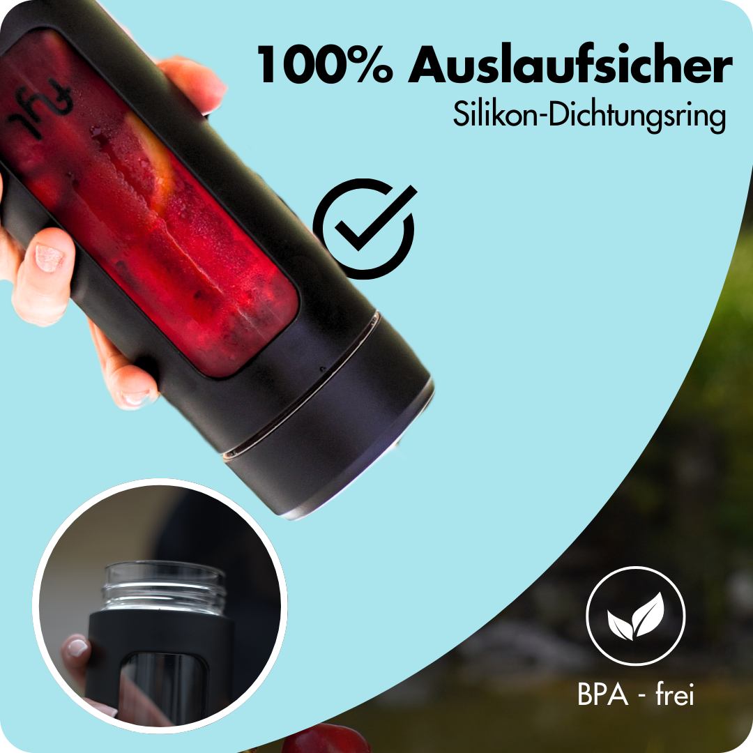 fyl Glas Trinkflasche (460ml)