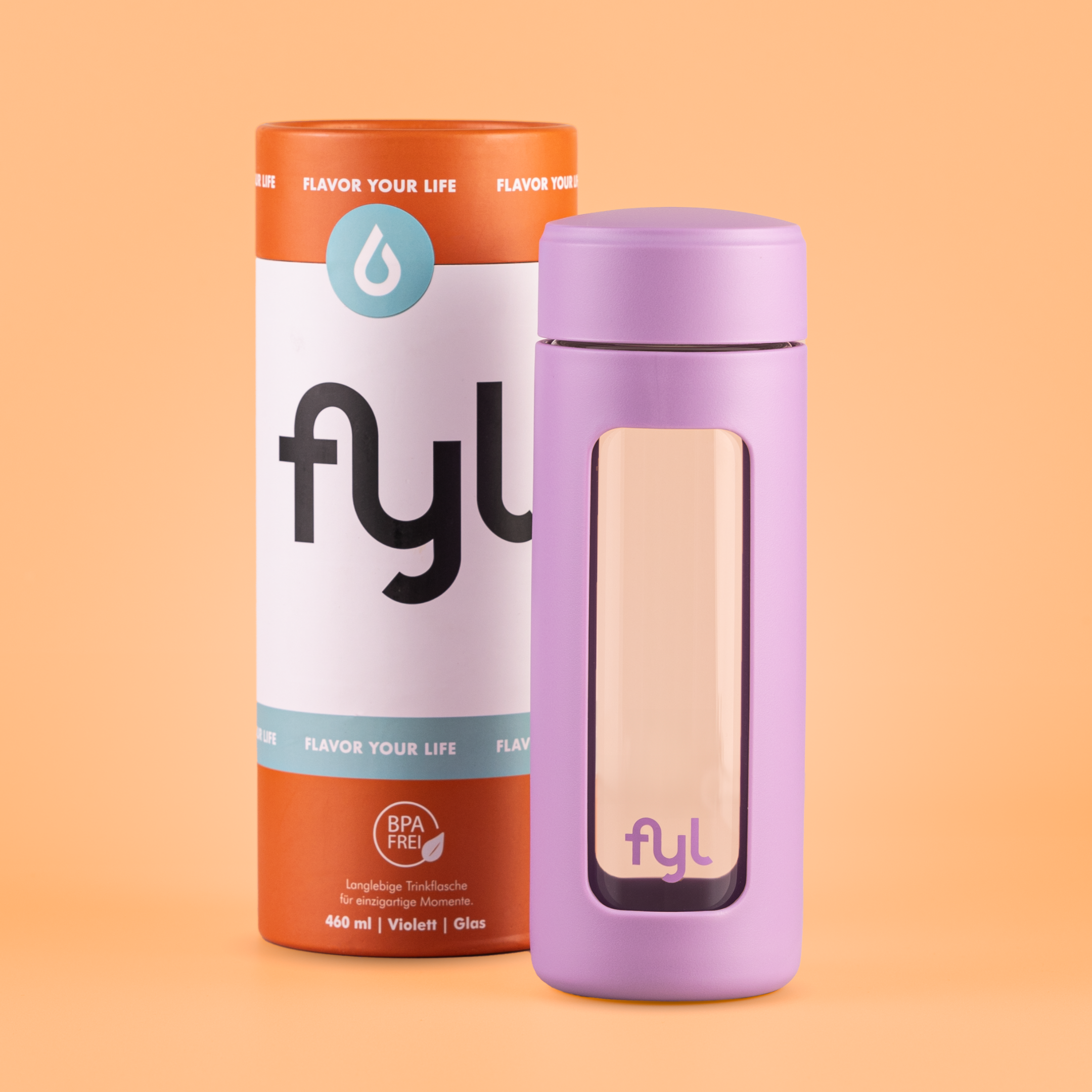 fyl Glas Trinkflasche (460ml)