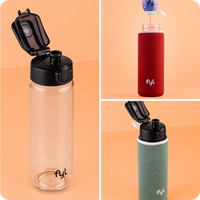 fyl Glas-Trinkflasche mit Sleeve (600ml)