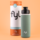 Glas Trinkflasche mit Sleeve (600ml)