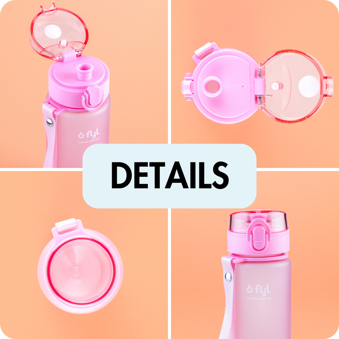 400ml Rosa Trinkflasche aus Kunststoff jetzt online kaufen